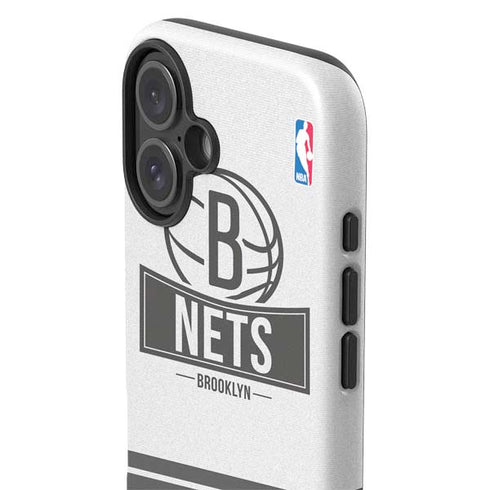 NBA Brooklyn Nets Static iPhone 16 Plus Impact Case